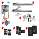 BOB 5 High Thrust Long Stroke ITALIAN Electric 24V Low Voltage Automatic Double Swing Driveway Gate Opener Kit ROBUST Heavy Duty Design with Wifi Mobile App Control and Keypad Entry Exit