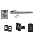 BOB 5 High Thrust Long Stroke ITALIAN Electric 24V Low Voltage Automatic Swing Driveway Gate Opener Kit ROBUST Heavy Duty Design with Keypad Pin Code