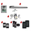 BOB 5 High Thrust Long Stroke ITALIAN Electric 24V Low Voltage Automatic Swing Driveway Gate Opener Kit ROBUST Heavy Duty Design with TWO Keypads Entry Exit