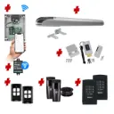 BOB 5 High Thrust Long Stroke ITALIAN Electric 24V Low Voltage Automatic Swing Driveway Gate Opener Kit ROBUST Heavy Duty Design with Wifi Mobile App Control and Keypad Entry Exit 