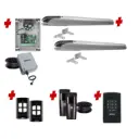 BOB 5 High Thrust Long Stroke ITALIAN Low Voltage 24V Automatic Double Swing Driveway Gate Opener 24 Volt Kit ROBUST Heavy Duty Design with Keypad Pin Code