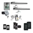 BOB 5 High Thrust Long Stroke ITALIAN Low Voltage 24V Automatic Double Swing Driveway Gate Opener 24 Volt Kit with Wifi Mobile App Control and Keypad Entry Exit