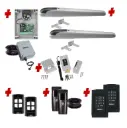 BOB 5 High Thrust Long Stroke ITALIAN Low Voltage 24V Automatic Double Swing Driveway Gate Opener 24 Volt Kit with Wifi Mobile App Control and Keypad Entry Exit