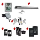 BOB 5 High Thrust Long Stroke ITALIAN Low Voltage 24V Automatic Swing Driveway Gate Opener 24 Volt Kit ROBUST Heavy Duty Design with TWO Keypads Entry Exit