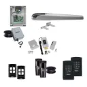 BOB 5 High Thrust Long Stroke ITALIAN Low Voltage 24V Automatic Swing Driveway Gate Opener 24 Volt Kit ROBUST Heavy Duty Design with TWO Keypads Entry Exit