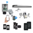 BOB 5 High Thrust Long Stroke ITALIAN Low Voltage 24V Automatic Swing Driveway Gate Opener 24 Volt Kit with Wifi Mobile App Control and Keypad Entry Exit