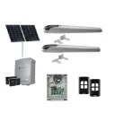 BOB 5 High Thrust Long Stroke ITALIAN Solar Powered Automatic Double Swing Driveway Gate Opener 24 Volt Kit ROBUST Heavy Duty Design BASE KIT