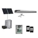 BOB 5 High Thrust Long Stroke ITALIAN Solar Powered Automatic Swing Driveway Gate Opener 24 Volt Kit ROBUST Heavy Duty Design BASE KIT