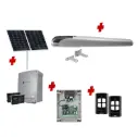 BOB 5 High Thrust Long Stroke ITALIAN Solar Powered Automatic Swing Driveway Gate Opener 24 Volt Kit ROBUST Heavy Duty Design BASE KIT