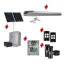 BOB 5 High Thrust Long Stroke ITALIAN Solar Powered Automatic Swing Driveway Gate Opener 24 Volt Kit ROBUST Heavy Duty Design for Trade Installers