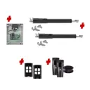 TOM 5 Telescopic Long Stroke ITALIAN Electric 24V Low Voltage Automatic Double Swing Driveway Gate Opener Kit ROBUST Heavy Duty Design for Trade Installers