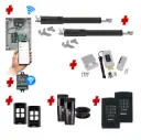 TOM 5 Telescopic Long Stroke ITALIAN Electric 24V Low Voltage Automatic Double Swing Driveway Gate Opener Kit ROBUST Heavy Duty Design with TWO Keypads Entry Exit 