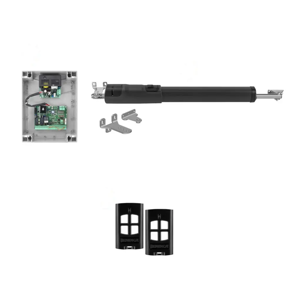 TOM 5 Telescopic Long Stroke ITALIAN Electric 24V Low Voltage Automatic Swing Driveway Gate Opener Kit ROBUST Heavy Duty Design BASE KIT