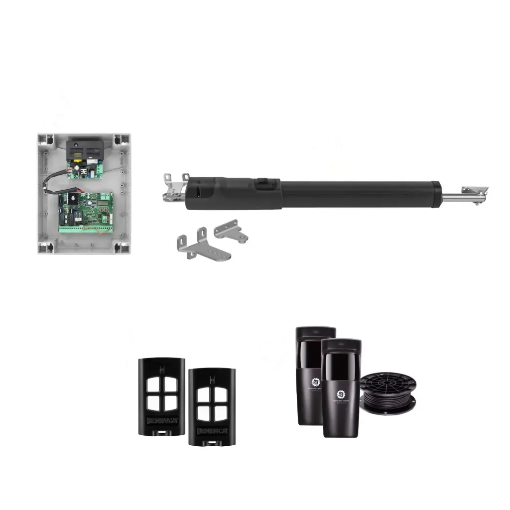 TOM 5 Telescopic Long Stroke ITALIAN Electric 24V Low Voltage Automatic Swing Driveway Gate Opener Kit ROBUST Heavy Duty Design for Trade Installers
