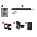 TOM 5 Telescopic Long Stroke ITALIAN Electric 24V Low Voltage Automatic Swing Driveway Gate Opener Kit ROBUST Heavy Duty Design with Keypad Pin Code