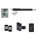 TOM 5 Telescopic Long Stroke ITALIAN Electric 24V Low Voltage Automatic Swing Driveway Gate Opener Kit ROBUST Heavy Duty Design with Keypad Pin Code