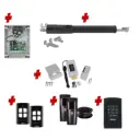TOM 5 Telescopic Long Stroke ITALIAN Electric 24V Low Voltage Automatic Swing Driveway Gate Opener Kit ROBUST Heavy Duty Design with TWO Keypads Entry Exit