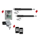 TOM 5 Telescopic Long Stroke ITALIAN Low Voltage 24V Automatic Double Swing Driveway Gate Opener 24 Volt Kit ROBUST Heavy Duty Design BASE KIT