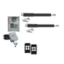 TOM 5 Telescopic Long Stroke ITALIAN Low Voltage 24V Automatic Double Swing Driveway Gate Opener 24 Volt Kit ROBUST Heavy Duty Design BASE KIT