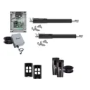 TOM 5 Telescopic Long Stroke ITALIAN Low Voltage 24V Automatic Double Swing Driveway Gate Opener 24 Volt Kit ROBUST Heavy Duty Design for Trade Installers