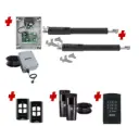 TOM 5 Telescopic Long Stroke ITALIAN Low Voltage 24V Automatic Double Swing Driveway Gate Opener 24 Volt Kit ROBUST Heavy Duty Design with Keypad Pin Code