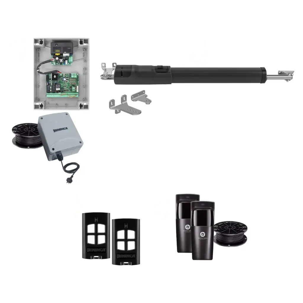 TOM 5 Telescopic Long Stroke ITALIAN Low Voltage 24V Automatic Swing Driveway Gate Opener 24 Volt Kit ROBUST Heavy Duty Design for Trade Installers