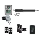 TOM 5 Telescopic Long Stroke ITALIAN Low Voltage 24V Automatic Swing Driveway Gate Opener 24 Volt Kit ROBUST Heavy Duty Design with Keypad Pin Code