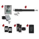 TOM 5 Telescopic Long Stroke ITALIAN Low Voltage 24V Automatic Swing Driveway Gate Opener 24 Volt Kit ROBUST Heavy Duty Design with Keypad Pin Code