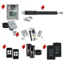 TOM 5 Telescopic Long Stroke ITALIAN Low Voltage 24V Automatic Swing Driveway Gate Opener 24 Volt Kit ROBUST Heavy Duty Design with TWO Keypads Entry Exit