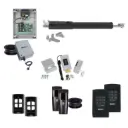 TOM 5 Telescopic Long Stroke ITALIAN Low Voltage 24V Automatic Swing Driveway Gate Opener 24 Volt Kit ROBUST Heavy Duty Design with TWO Keypads Entry Exit
