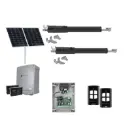 TOM 5 Telescopic Long Stroke ITALIAN Solar Powered Automatic Double Swing Driveway Gate Opener 24 Volt Kit ROBUST Heavy Duty Design BASE KIT