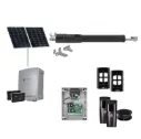 TOM 5 Telescopic Long Stroke ITALIAN Solar Powered Automatic Swing Driveway Gate Opener 24 Volt Kit ROBUST Heavy Duty Design for Trade Installers