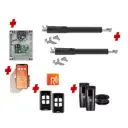 Remootio TOM 5 Telescopic Long Stroke ITALIAN Electric 24V Low Voltage Automatic Double Swing Driveway Gate Opener Kit ROBUST Heavy Duty Design