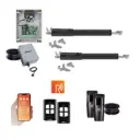 Remootio TOM 5 Telescopic Long Stroke ITALIAN Low Voltage 24V Automatic Double Swing Driveway Gate Opener 24 Volt Kit ROBUST Heavy Duty Design