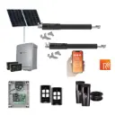 Remootio TOM 5 Telescopic Long Stroke ITALIAN Solar Powered Automatic Double Swing Driveway Gate Opener 24 Volt Kit ROBUST Heavy Duty Design
