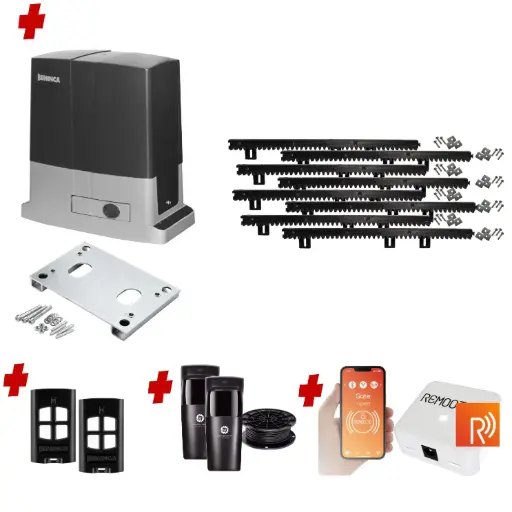 [BULL624-P-R] Remootio Beninca BULL 624 Electric 24V Low Voltage Automatic Sliding Driveway Gate Opener Kit Heavy Duty POWERFUL Design 