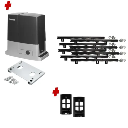 [BULL624-P-BK] Beninca BULL 624 Electric 24V Low Voltage Automatic Sliding Driveway Gate Opener Kit Heavy Duty POWERFUL Design BASE KIT