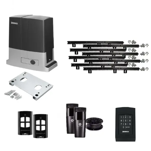 [BULL624-P-AS] Beninca Bull 624 SE Automatic Sliding Driveway Gate Opener Kit - Italian, 600kg, Mains Powered, Sliding Gate Motor, with Keypad
