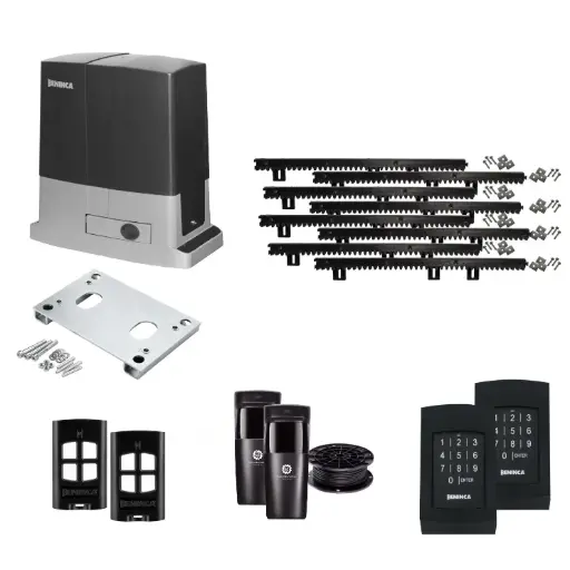 [BULL624-P-AP] Beninca Bull 624 SE Automatic Sliding Driveway Gate Opener Kit - Italian, 600kg, Mains Powered, Sliding Gate Motor, with 2x Keypads