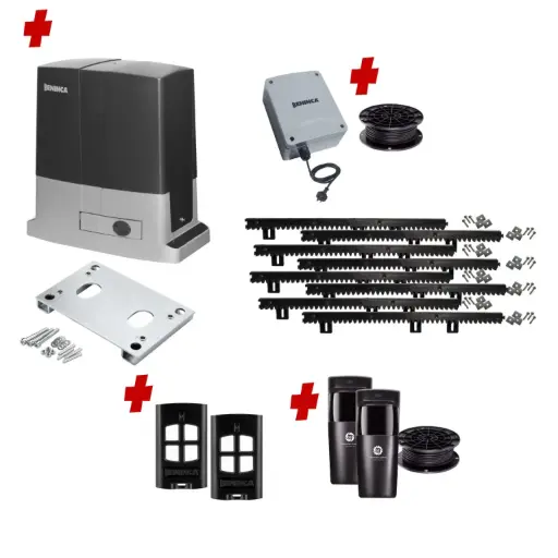 [BULL624-E-I] Beninca BULL 624 Low Voltage 24V Automatic Sliding Driveway Gate Opener 24 Volt Kit Heavy Duty POWERFUL Design for Trade Installers