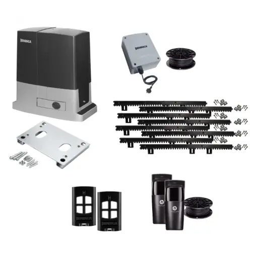 [BULL624-E-I] Beninca Bull 624 SE Automatic Sliding Driveway Gate Opener Kit - Italian, 600kg, 24V Electric, Sliding Gate Motor, with Safety Photocells