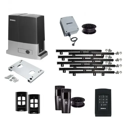 [BULL624-E-AS] Beninca BULL 624 Low Voltage 24V Automatic Sliding Driveway Gate Opener 24 Volt Kit Heavy Duty POWERFUL Design with Keypad Pin Code