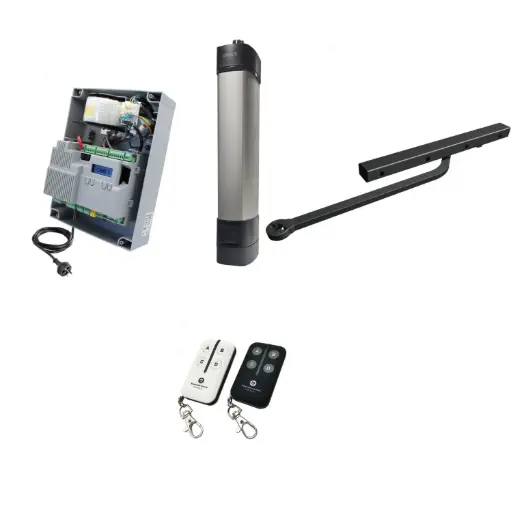 [STYLO-BD-1S-ZLX24-P-BK] STYLO Pedestrian Gate Operator KIT with Remote Control Operation