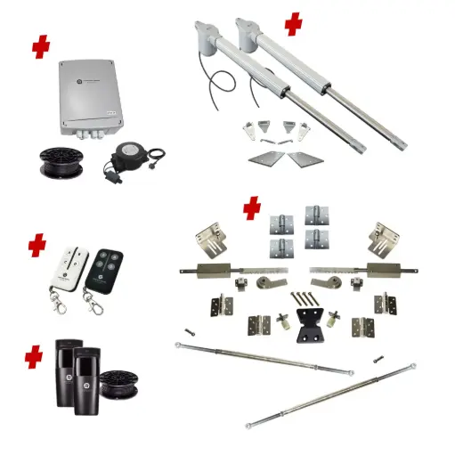[V5-2D-E-I+BFOLD1.3-1.6] Bi Fold Double Swing Gate (4 Panel) 1.3-1.6m Each with Italian Made Viper 5 (Power Elsewhere)