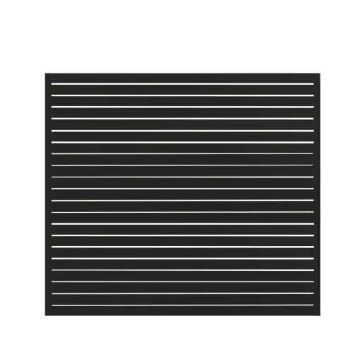 [SLATKIT-NS-2400x1800] 2400W x 1800H Satin Black Aluminium Slat Fence Panel Kit