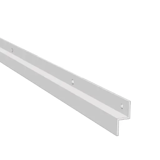 [Z-3m-MILL] Mill Finish Cladded Gate Z Profile Rear Mount Guide System 3 Meter Length (Works with Nylon Block System) 