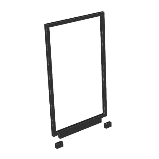 [FRAME17-1000-RG] Radius Gate Panel (1770H x 1000W) - Adaptable Master/Slave with Removable Wheel Pockets