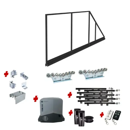[CUSTOM-CANTILEVER-FRAME-STEEL-KIT] Custom CANTILEVER Sliding Gate Frame (Steel) With Hardware and Automation