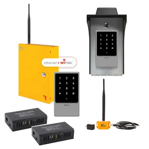 Cloud Based Commercial Grade One Door and One Automatic Gate (Pedestal Version) Access Control System