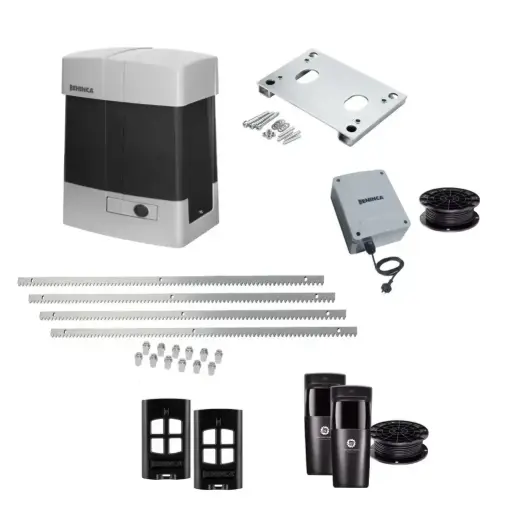 [BULL1524SE-E-CI2] Extra Heavy Duty COMMERCIAL GRADE Automatic Sliding Gate With BULL 1524 SE LOW VOLTAGE Sliding Gate Motor Kit (1500KG/10M MAX)